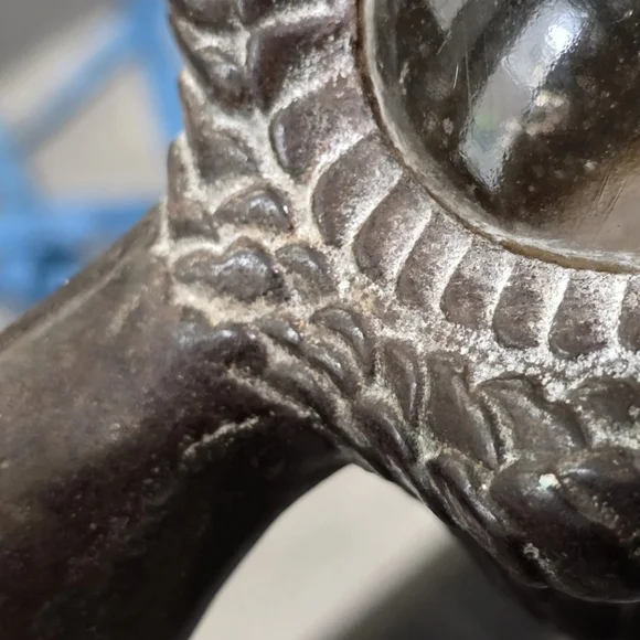 Antique Dragon-Claw Crystal Ball Cane Rare Mystic Walking Stick - Picture 15 of 16